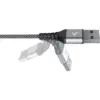 Дата кабель USB 2.0 AM to Micro 5P 1.0m Flex Gray Pixus (4897058531145)