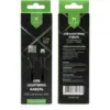 Дата кабель USB 2.0 AM to Lightning 1.0m cylindric nylon back Vinga (VCPDCLCANB1BK)