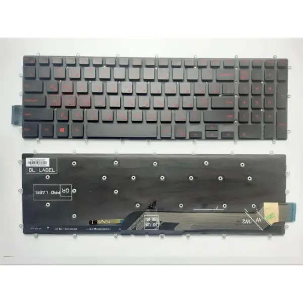 Клавіатура ноутбука Dell Inspiron Gaming 15-7566/7577 черн.без рамки/с подсв. US (A43465) Клавіатура ноутбука Dell Inspiron Gaming 15-7566/7577 черн.без рамки/с подсв. US (A43465)
