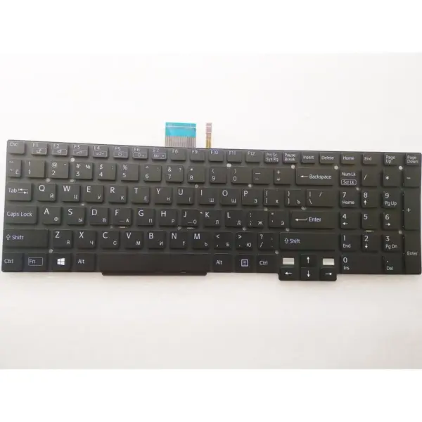 Клавіатура ноутбука Sony Vaio SVT15 (Tab 15) black,wo/frame,frame,backlight RU/US (A46049)
