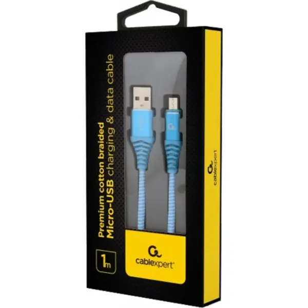 Дата кабель USB 2.0 AM to Micro 5P 1.0m Cablexpert (CC-USB2B-AMmBM-1M-VW)