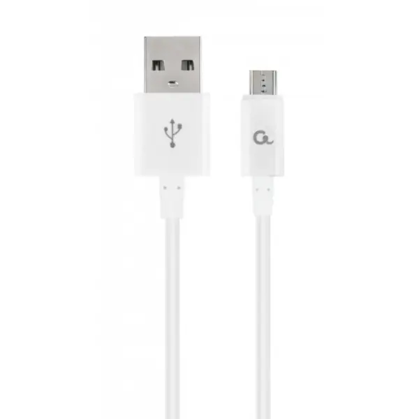 Дата кабель USB 2.0 AM to Micro 5P 1.0m Cablexpert (CC-USB2P-AMmBM-1M-W)