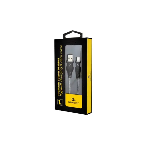 Дата кабель USB 2.0 AM to USB-C 1.0m Cablexpert (CC-USB2B-AMCM-1M-BW)