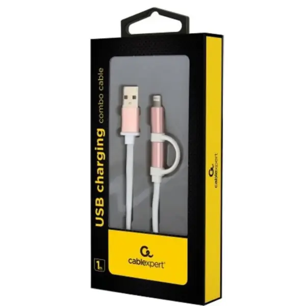 Дата кабель USB 2.0 AM to Lightning + Micro 5P 1.0m Cablexpert (CC-USB2-AM8PmB-1M-PK)