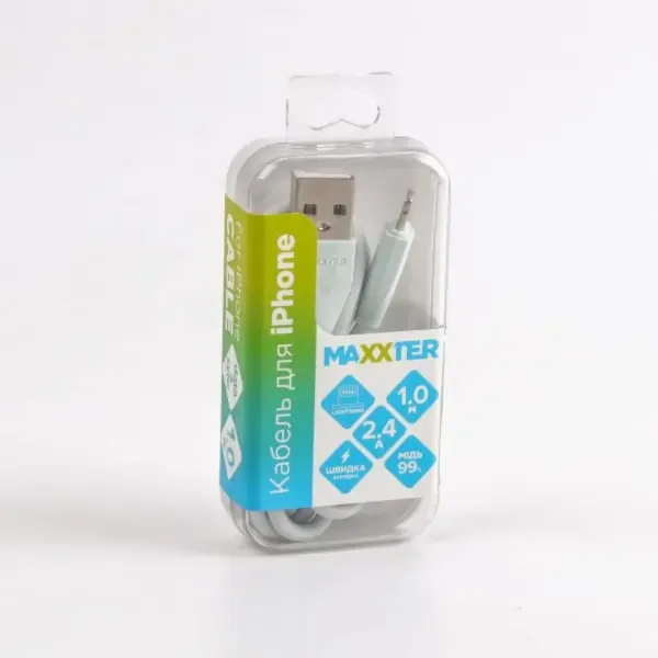 Дата кабель USB 2.0 AM to Lightning 1.0m Maxxter (UB-L-USB-01MG) Дата кабель USB 2.0 AM to Lightning 1.0m Maxxter (UB-L-USB-01MG)