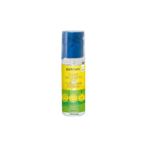 Спрей для очищення Patron Screen spray for TFT/LCD/LED 120ml +microfiber 20х20 (F3-022) Спрей для очищення Patron Screen spray for TFT/LCD/LED 120ml +microfiber 20х20 (F3-022)