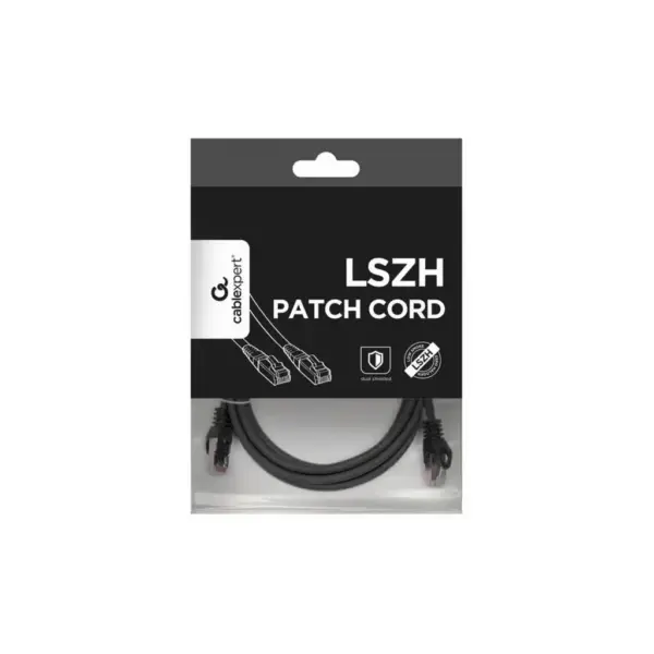 Патч-корд 3м S/FTP Cat 6A CU LSZH black Cablexpert (PP6A-LSZHCU-BK-3M)