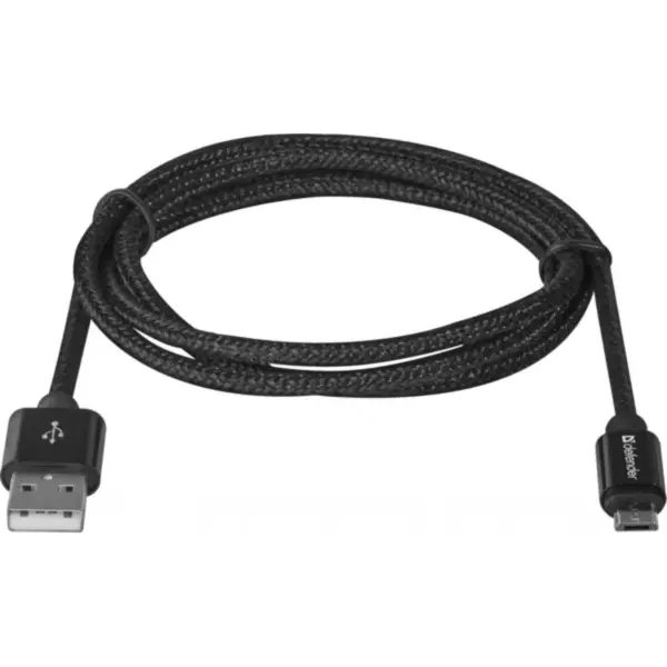 Дата кабель USB 2.0 AM to Micro 5P 1.0m USB08-03T PRO black Defender (87802) Дата кабель USB 2.0 AM to Micro 5P 1.0m USB08-03T PRO black Defender (87802)