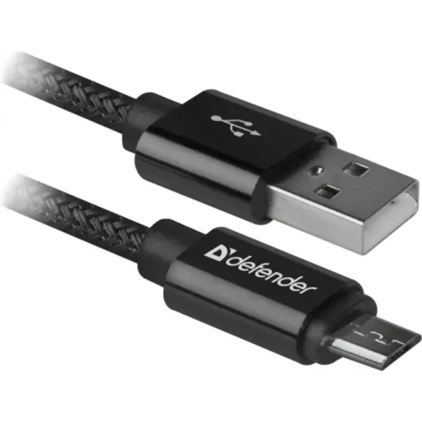 Дата кабель USB 2.0 AM to Micro 5P 1.0m USB08-03T PRO black Defender (87802) Дата кабель USB 2.0 AM to Micro 5P 1.0m USB08-03T PRO black Defender (87802)