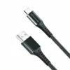 Дата кабель USB 2.0 AM to USB-C 1.2m Black Grand-X (FC-12B)