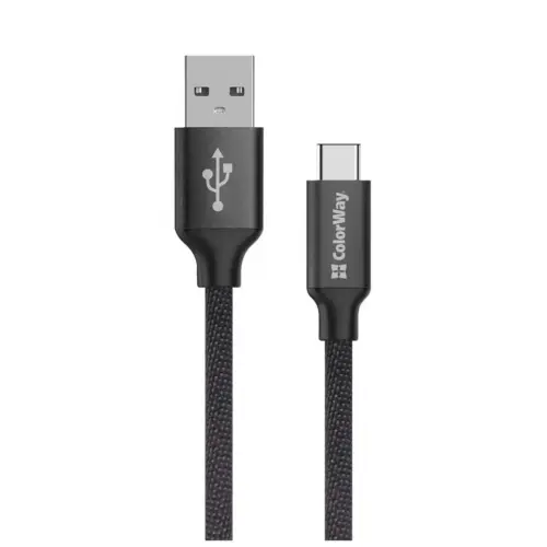 Дата кабель USB 2.0 AM to USB-C 2.0m black ColorWay (CW-CBUC008-BK)