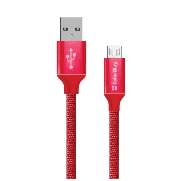 Дата кабель USB 2.0 AM to Micro 5P 2.0m red ColorWay (CW-CBUM009-RD) Дата кабель USB 2.0 AM to Micro 5P 2.0m red ColorWay (CW-CBUM009-RD)