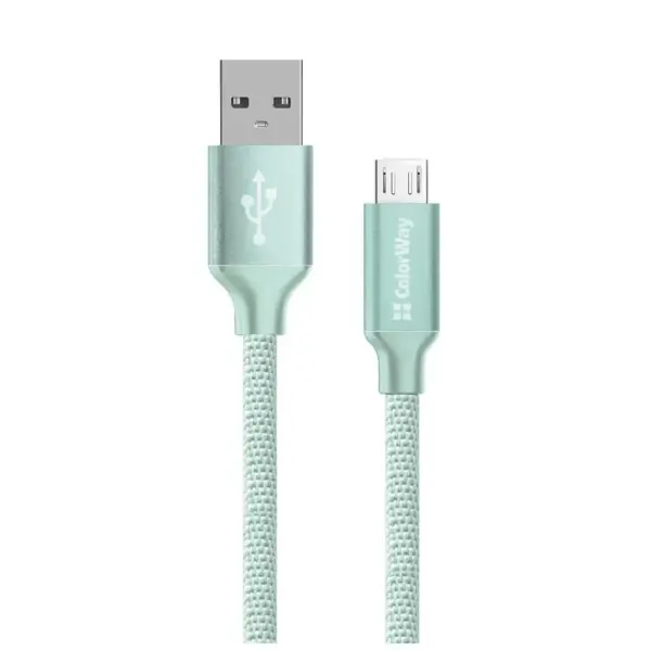 Дата кабель USB 2.0 AM to Micro 5P 2.0m mint ColorWay (CW-CBUM009-MT) Дата кабель USB 2.0 AM to Micro 5P 2.0m mint ColorWay (CW-CBUM009-MT)
