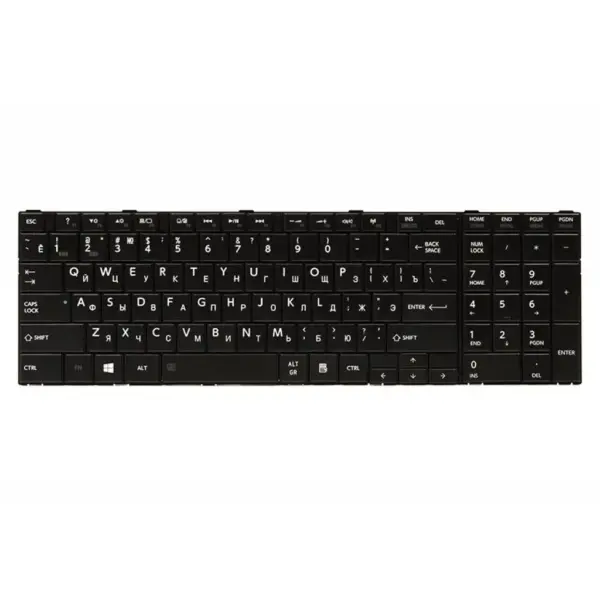 Клавіатура ноутбука PowerPlant TOSHIBA Satellite C850, C870 черный, черный фрейм (KB310272) Клавіатура ноутбука PowerPlant TOSHIBA Satellite C850, C870 черный, черный фрейм (KB310272)