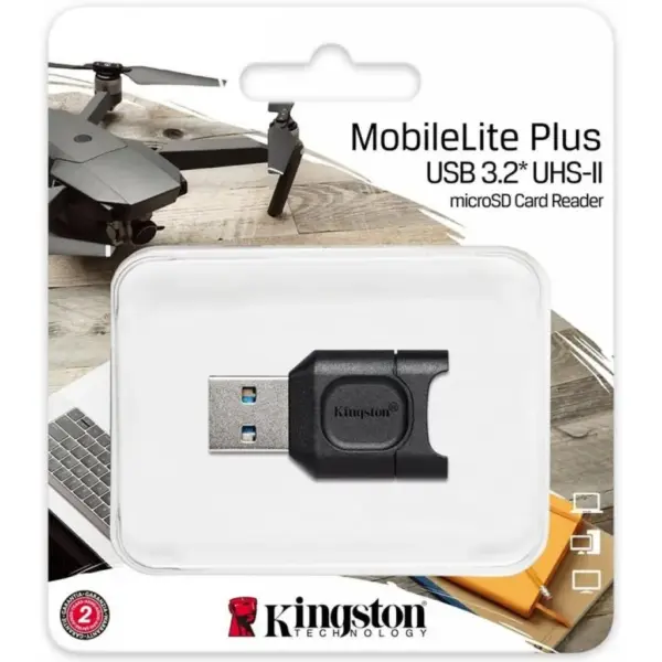 Зчитувач флеш-карт Kingston USB 3.1 microSDHC/SDXC UHS-II MobileLite Plus (MLPM) Зчитувач флеш-карт Kingston USB 3.1 microSDHC/SDXC UHS-II MobileLite Plus (MLPM)