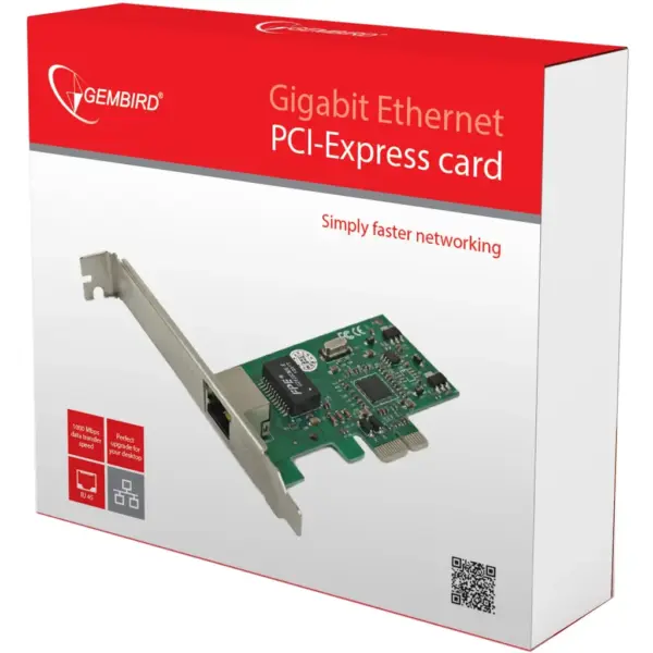 Мережева карта 1000 Base-TX PCI-E Realtek Gembird (NIC-GX1)