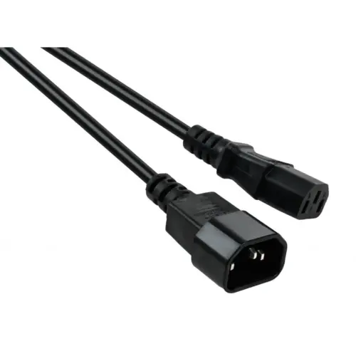 Кабель живлення C13 to C14 1.8m 0.5mm2 copper Vinga (VCPP5C13141.8BK)