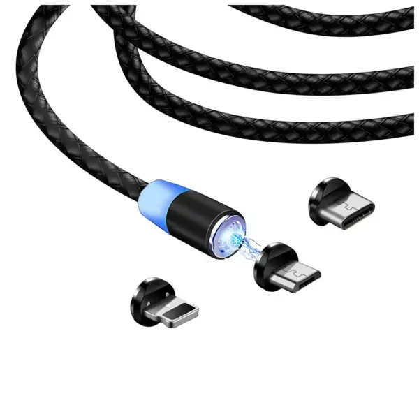 Дата кабель USB 2.0 AM to Lightning + Micro 5P + USB-C 1.0m Magnet only charge ColorWay (CW-CBUU020-BK) Дата кабель USB 2.0 AM to Lightning + Micro 5P + USB-C 1.0m Magnet only charge ColorWay (CW-CBUU020-BK)
