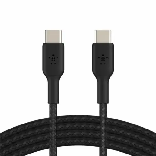 Дата кабель USB-C to USB-C 1.0m braided black Belkin (CAB004BT1MBK)