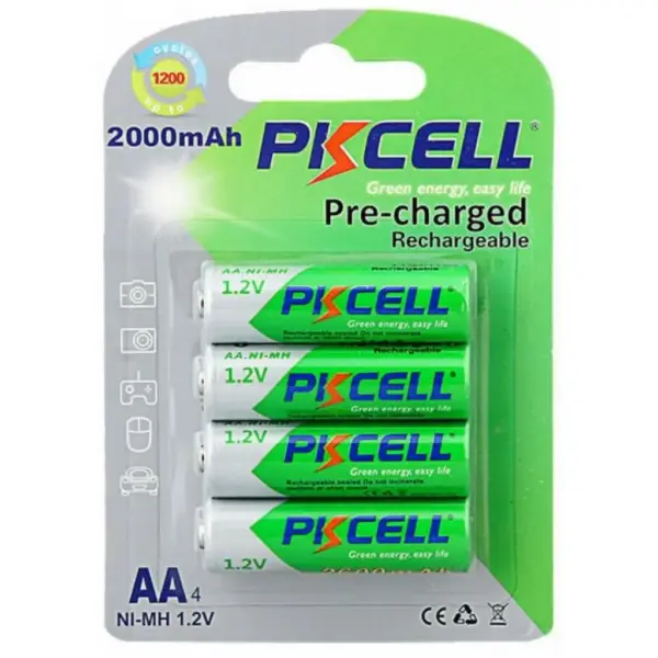 Акумулятор PkCell AA R6 NiMH 2000mAh * 4 (PC/AA2000-4B) Акумулятор PkCell AA R6 NiMH 2000mAh * 4 (PC/AA2000-4B)