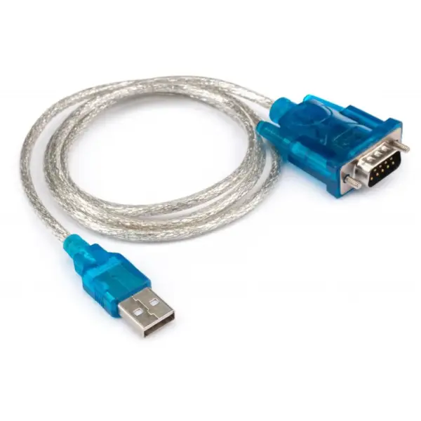 Кабель для передачі даних USB to COM 1.0m transparent Vinga (VCPUSBCOM)