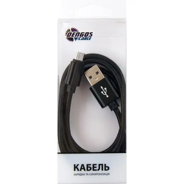 Дата кабель USB 2.0 AM to Micro 5P 1.0m black Dengos (NTK-M-MT-BLACK)