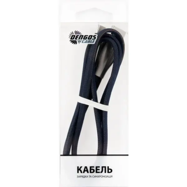 Дата кабель USB 2.0 AM to USB-C 1.0m black Dengos (PLS-TC-PLSK-BLACK)