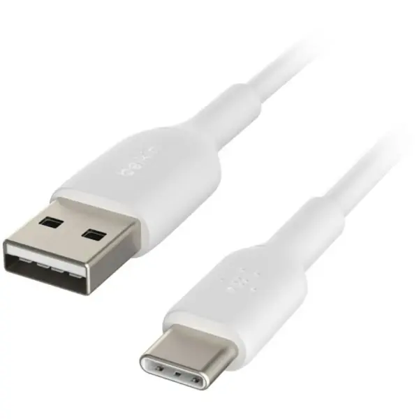 Дата кабель USB 2.0 AM to USB-C 2.0m PVC white Belkin (CAB001BT2MWH)