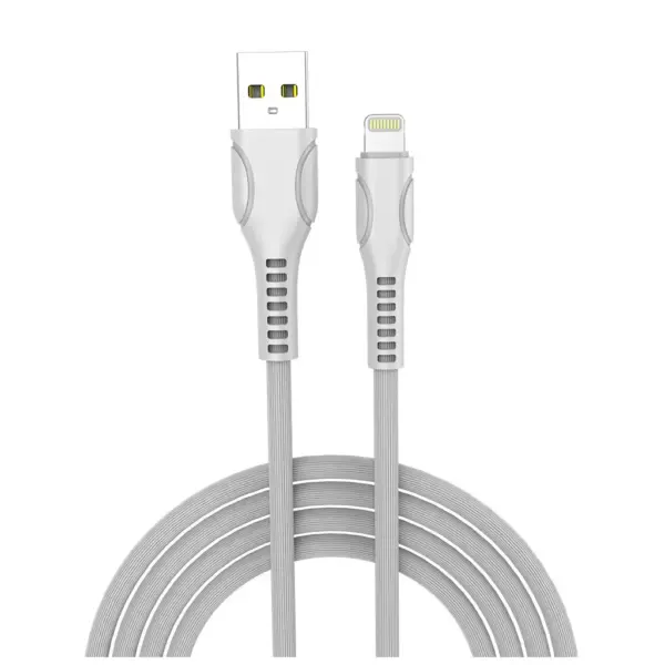 Дата кабель USB 2.0 AM to Lightning 1.0m line-drawing white ColorWay (CW-CBUL027-WH)