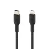 Дата кабель USB 2.0 AM to Lightning 1.0m braided black Belkin (CAA004BT1MBK)