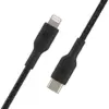 Дата кабель USB 2.0 AM to Lightning 1.0m braided black Belkin (CAA004BT1MBK)