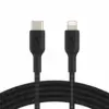 Дата кабель USB 2.0 AM to Lightning 1.0m braided black Belkin (CAA004BT1MBK)