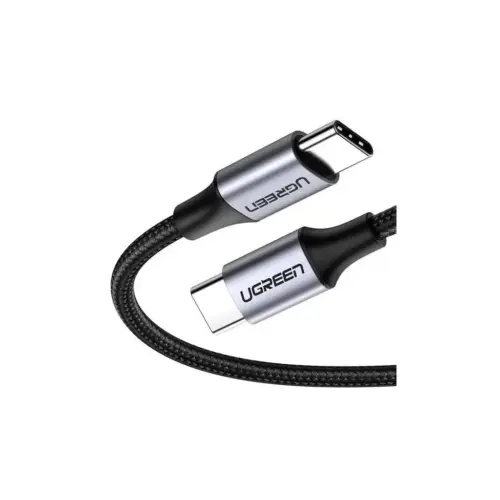 Дата кабель USB-C to USB-C 1.0m US261 3A Alum. Braid GrayBlack Ugreen (50150)