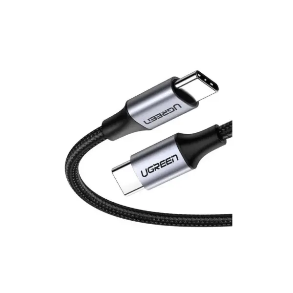 Дата кабель USB-C to USB-C 1.0m US261 3A Alum. Braid GrayBlack Ugreen (50150)