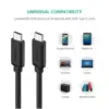 Дата кабель USB-C to USB-C 2.0m US286 3A Black Ugreen (10306) Дата кабель USB-C to USB-C 2.0m US286 3A Black Ugreen (10306)