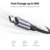 Дата кабель USB 2.0 AM to Micro 5P 1.0m US290 Aluminum Braid Black Ugreen (60146)