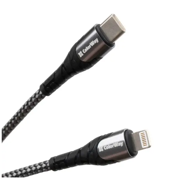 Дата кабель USB-C to Lightning 1.0m ColorWay (CW-CBPDCL033-GR)