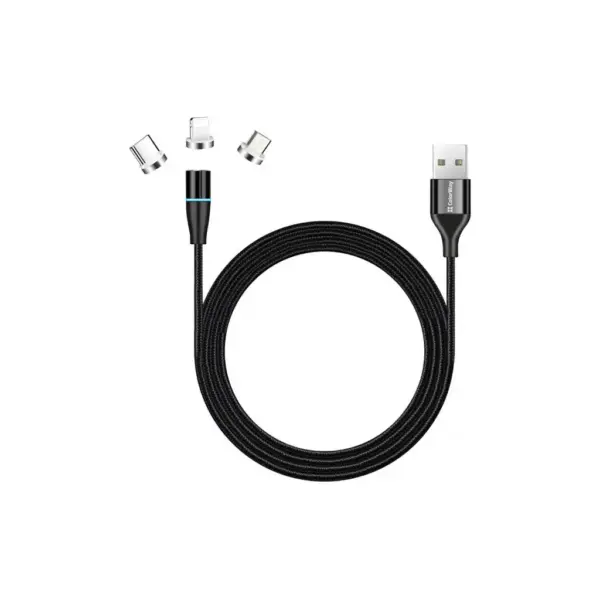 Дата кабель USB 2.0 AM to Lightning + Micro 5P + USB-C 1.0m Magnetic ColorWay (CW-CBUU038-BK) Дата кабель USB 2.0 AM to Lightning + Micro 5P + USB-C 1.0m Magnetic ColorWay (CW-CBUU038-BK)