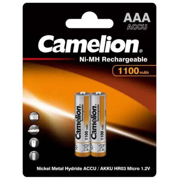 Акумулятор Camelion AAA 1100mAh Ni-MH * 2 R03-2BL (NH-AAA1100BP2) Акумулятор Camelion AAA 1100mAh Ni-MH * 2 R03-2BL (NH-AAA1100BP2)