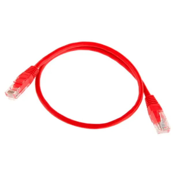 Патч-корд 1м, UTP, cat.5e, RJ-45, CU, мідь, червоний Ritar (PCR-CU/1Rd / 04271)