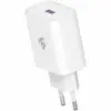 Зарядний пристрій 2E USB-C Wall Charger PD3.0 DC5V/3A, 20W, white (2E-WC1USBC20W-W)