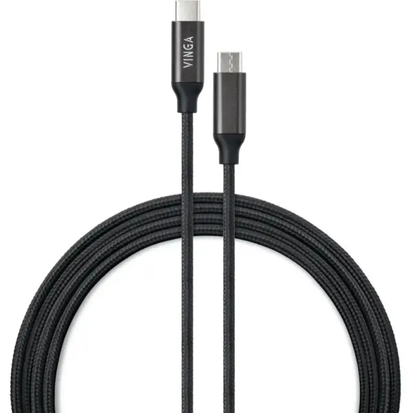 Дата кабель USB-C to USB-C 1.0m 100W E-Mark Chip Nylon Vinga (VCPCTC100BK) Дата кабель USB-C to USB-C 1.0m 100W E-Mark Chip Nylon Vinga (VCPCTC100BK)