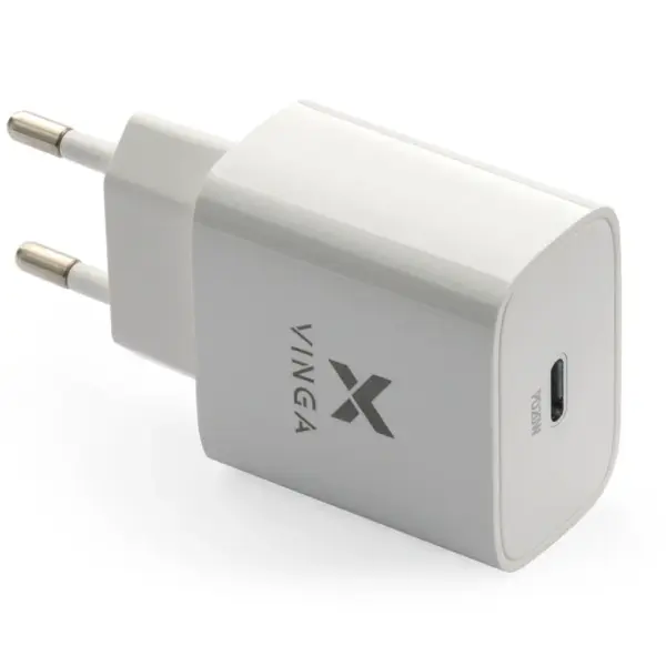 Зарядний пристрій Vinga PD Type-C 20W Charger white (VWCPDC) Зарядний пристрій Vinga PD Type-C 20W Charger white (VWCPDC)
