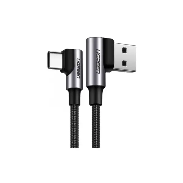 Дата кабель USB 2.0 AM to USB-C 1.0m 3A 90° corner US176 black Ugreen (20856) Дата кабель USB 2.0 AM to USB-C 1.0m 3A 90° corner US176 black Ugreen (20856)