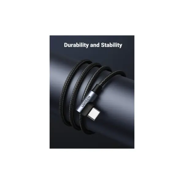 Дата кабель USB 2.0 AM to USB-C 1.0m 3A 90° corner US176 black Ugreen (20856) Дата кабель USB 2.0 AM to USB-C 1.0m 3A 90° corner US176 black Ugreen (20856)