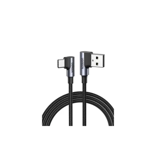 Дата кабель USB 2.0 AM to USB-C 1.0m 3A 90° corner US176 black Ugreen (20856)