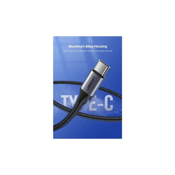 Дата кабель USB 2.0 AM to USB-C 1.5m US288 Aluminum Braid (Black) Ugreen (60127)