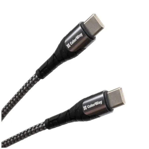 Дата кабель USB-C to USB-C 2.0m PD Fast Charging 65W 3A grey ColorWay (CW-CBPDCC039-GR) Дата кабель USB-C to USB-C 2.0m PD Fast Charging 65W 3A grey ColorWay (CW-CBPDCC039-GR)