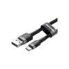 Дата кабель USB 2.0 AM to USB-C 0.5m 3A gray-black Baseus (CATKLF-AG1)
