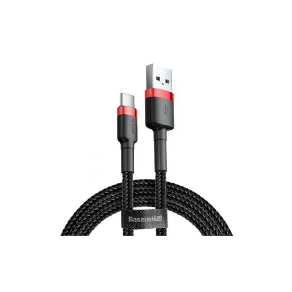 Дата кабель USB 2.0 AM to USB-C 2.0m 2A red-black Baseus (CATKLF-C91)